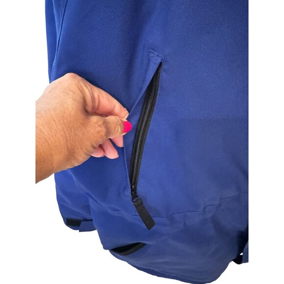 Maxam Mountain Goose Down Insulated Jacket XL Blue Black Winter Ski Coat Parka - Picture 9 of 12